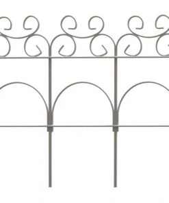 Garden Accents Edging 14-in H x 8-t L White Scroll Folding Fence
