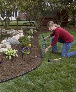 EasyFlex 100-ft Black Plastic Landscape Edging Roll -Landscaping Sales Store 09549142