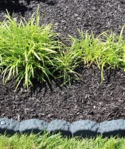 Rubberific 4-ft Gray Rubber Landscape Edging Section -Landscaping Sales Store 11899103