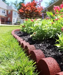 Rubberific 4-ft Red Rubber Landscape Edging Section -Landscaping Sales Store 11900647 scaled