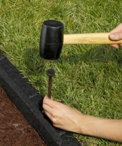 Rubberific 4-ft Black Rubber Landscape Edging Section -Landscaping Sales Store 15926961