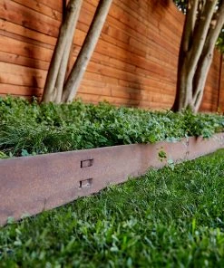 COL-MET 4-ft Brown Powder Coat Steel Landscape Edging Section -Landscaping Sales Store 17762762