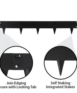 IRONRIDGE 5-Pack Black Landscape edging section -Landscaping Sales Store 42352146