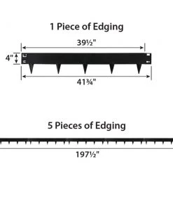 IRONRIDGE 5-Pack Black Landscape edging section -Landscaping Sales Store 42352147