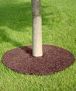 Rubberific Mulch Red Recycled Rubber Rubber 24-in Tree Ring -Landscaping Sales Store 42542538