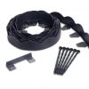 EasyFlex 2.5 in. x 20 ft. Scallop Black Woodgrain No-Dig Edging Kit